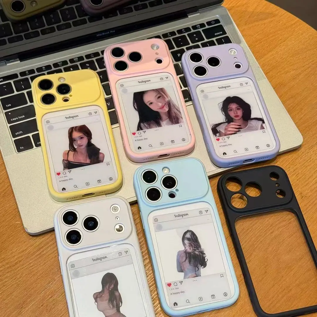 Y2K Aesthetic Ins Frame DIY Photo Insert Phone Case for iPhone 17 16 15 14 13 12 11 Pro Max, Aesthetic Cute Girly Shockproof Cover Gift for Her,Summervibes summerwins 985