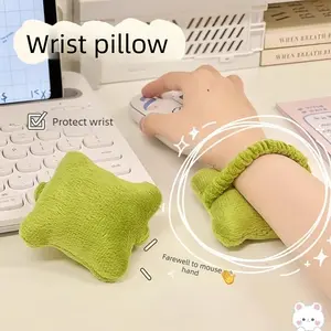 Wrist Support Mouse Pad with Small Pillow, Elastic Wrist Rest, Anti-Friction Hand Cushion for Keyboard Typing, Office Wrist Pad