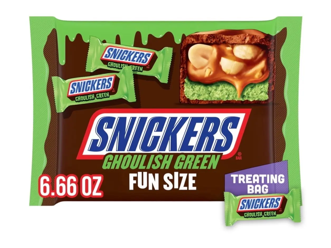 3 BAGS SNICKERS GHOULISH GREEN