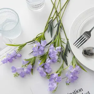 12PCS Simulation Lily of the Valley Noble Romantic Artificial Flowers Plastic Durable for Home Porch Room Courtyard Living Room Decor Photography Prop Valentine's Day Housewarming Party Mother's Day Graduation Wedding Perfect Choice