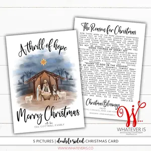 A Thrill of Hope Nativity Scripture Christmas Card