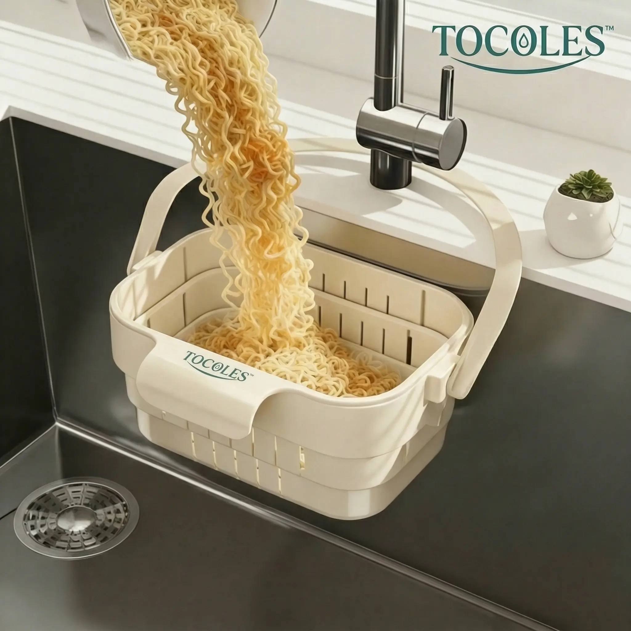 Sink Drain Filter Food & Garbage Catcher for Kitchen - Hands-Free Mess-Free Rapid Drainage No-Drill Easy Installation Compact Space-Saving Easy to Clean