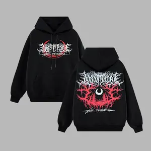 [RiffClub] Pain Remains Lorna Shore Unisex  Hoodie Shirt, 100% Heavyweight Cotton Lorna Shore 2026 Tour Merch, Unisex Oversize Deathcore Rock Band Cotton T-shirt Gift For Rock Music Lovers Gothic Punk Emo Grunge Y2K Outfits Vintage 90s Lorna Shore Merch