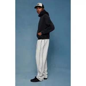 Pacsun Men's Gray Piping Track Sweatpants Pacsun Men's Gray Piping Track Sweatpants