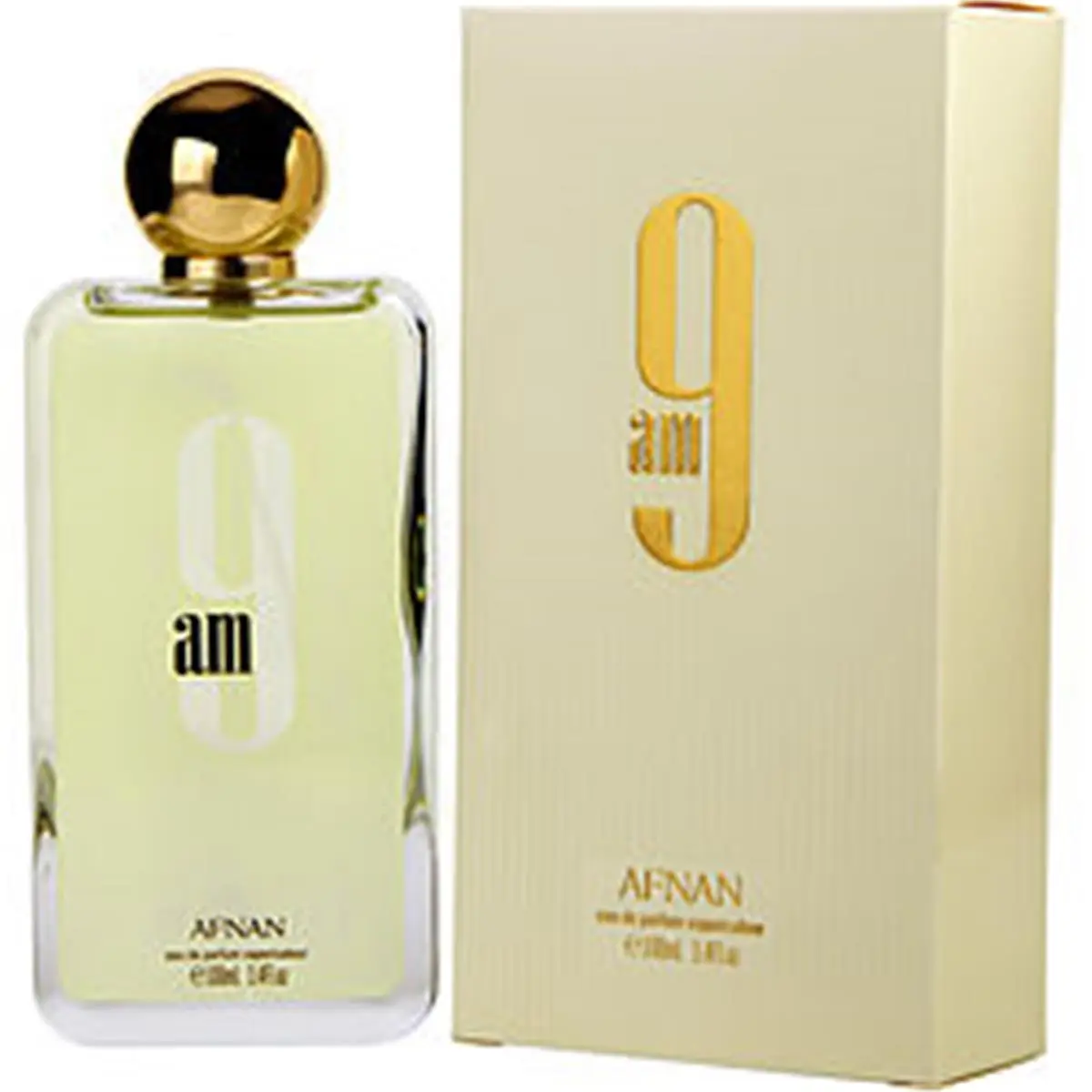 Afnan 9 AM Captivating Modern Unisex Eau De Parfum (EDP) Spray - 3.4 fl oz, Alluring Fragrance with Mandarin Top Notes, Fruit Accents, Spicy Undertones, Woody Base Notes for Beauty & Personal Care