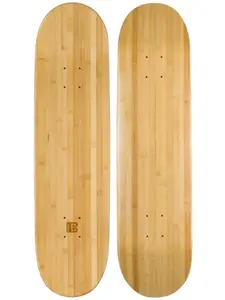 Bamboo Blank Skateboard Deck - Deep Concave, 4th Generation Hybrid Construction for Maximum POP, Strength, and Sustainability