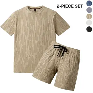 Plus Size Men’s Polo Shirt and Shorts Set for Spring/Summer. A casual summer outfit including a short sleeved shirt and shorts, suitable for everyday wear and sports. A two piece set for a relaxed and energetic lifestyle. Crew Neck Crew Neck