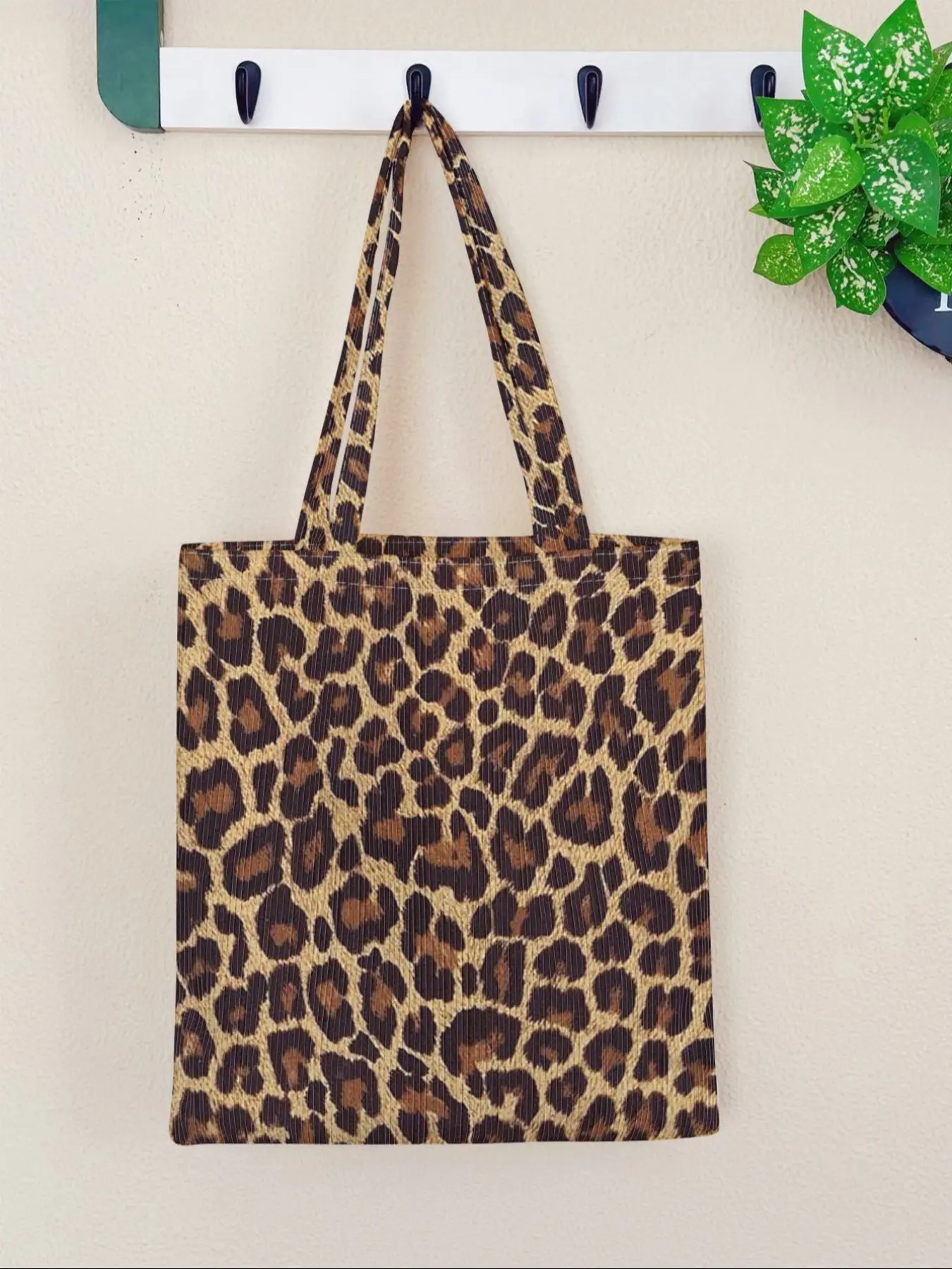Leopard Pattern Printed Handbag, Fashionable Bag, Stylish Casual Bag, Large Capacity Shoulder Bag, Casual Simple Versatile Crossbody Bag for Men and Women, Leopard Print Tote
