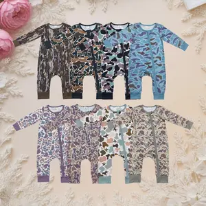 Kids Clothing Newborn Baby Infant Boys Sleepers Western Camo Fall Zipper Rompers casual wear Costume Bodysuits