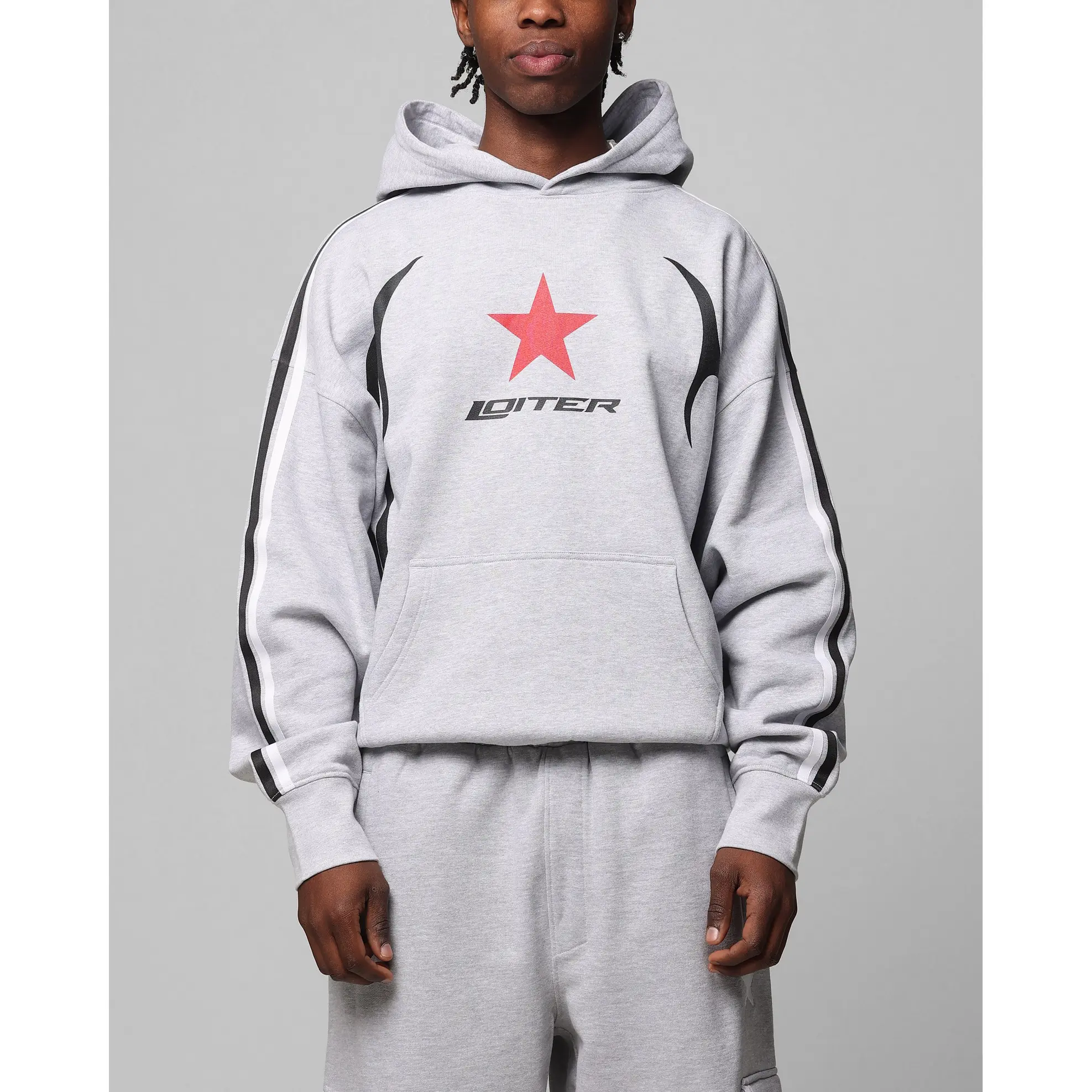 Loiter Trackstar Hoodie Grey Marle