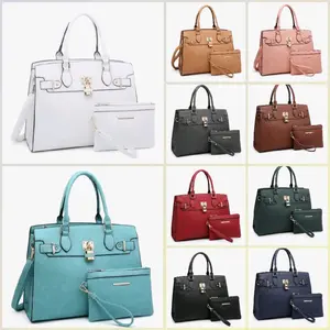 Women Handbags and Purses Ladies Shoulder Bag Top Handle Satchel Tote Work Bag with Matching Clutch