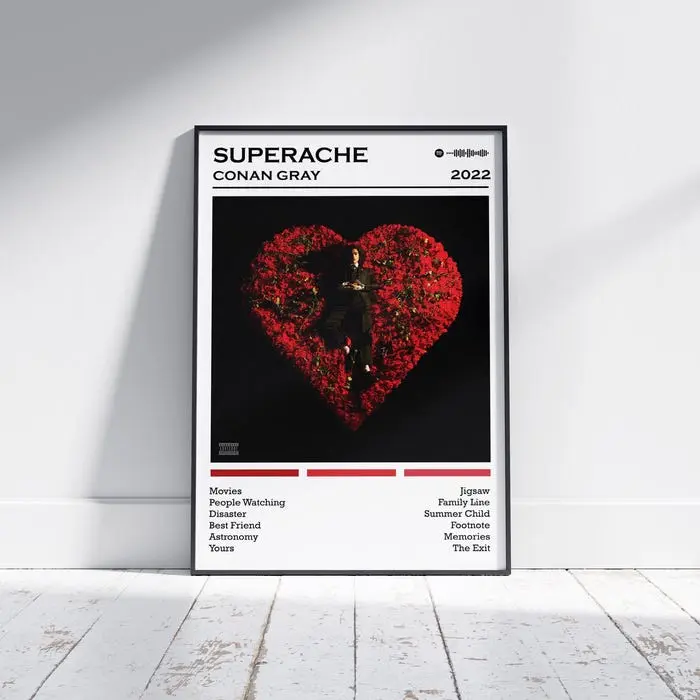 Conan Gray Poster Print  | Superache Album Poster | Music Poster | Album Cover Poster | Wall Decor | Music Gift| Room Decor