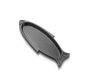 Fish Grill Pan in Cast Iron Cooking Accessory