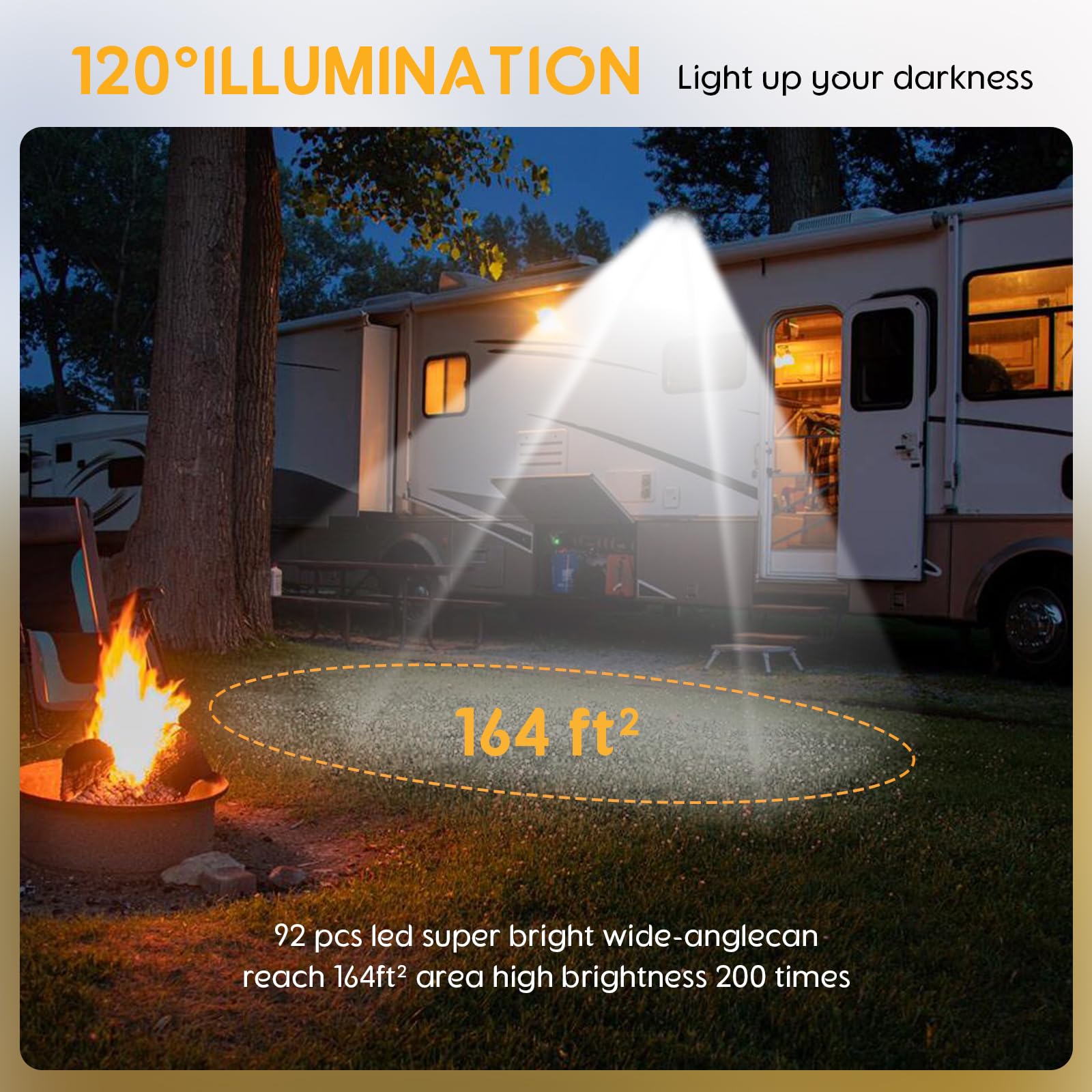 Clamp-on Solar Light Outdoor with Octopus Tripod, 3 Color Temperatures and Remote Control, Motion Sensor Fence Light Solar Powered, IP65 Waterproof Secht, Suitable for Outdoor, Deck, Gutters, Camping