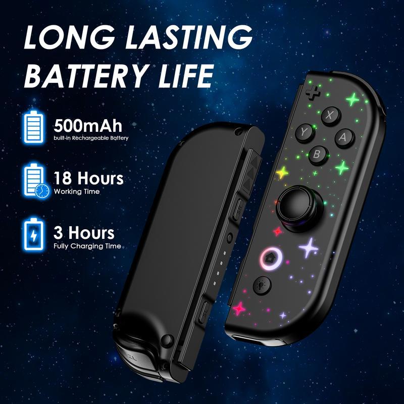 Wireless Bluetooth Gaming Controller for Nintendo Switch/Switch 2, Ergonomic Thumbstick Gamepad with L/R Joysticks, Portable Console Accessories with Slide-Rail Connection, Gaming Controllers