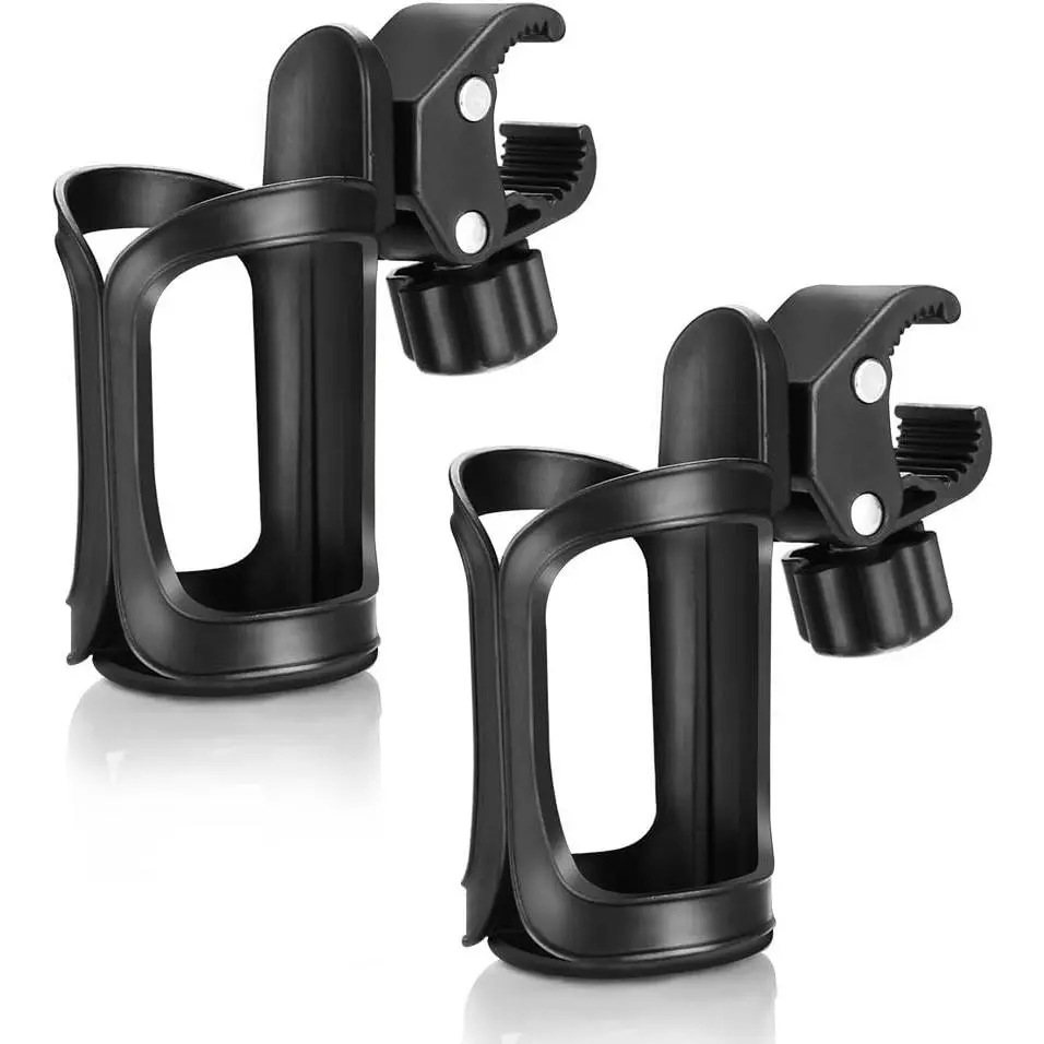Stroller Cup Holder, Universal Cup Holder for Uppababy, Nuna, Doona Strollers, 360 ° Rotatable Bottle Holder for Stroller, Bike, Wheelchair, Walker, Scooter