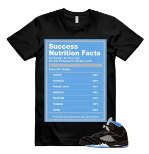 5 Black University Blue White 2026 T Shirt Match Success, Cotton Unisex Graphic T-Shirt