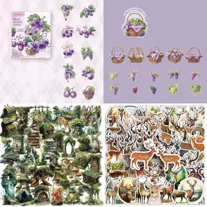 25.0-Sticker and Paper Material Pack for Junk Journaling, Scrapbooking, and Mixed Crafts