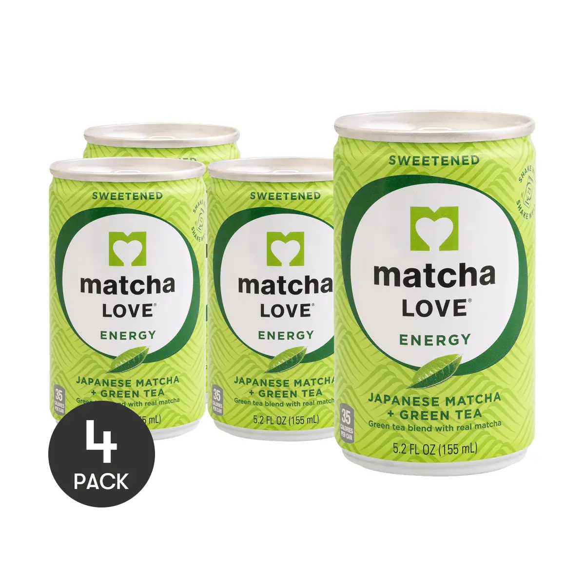 4 Pack ITO EN Matcha Love Sweet Energy Shot 5.24 fl oz Each - Japanese Green Tea, Quick Boost, On the Go