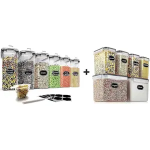 6 count Large Airtight Containers and 6 count Cereal Storage Containers