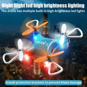 Mini RC Quadcopter Drone with LED Lights – Easy-To-Fly Remote Control Drone