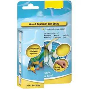 EasyStrips 6-In-1 aquarium Test Strips, Water Testing (19542)