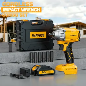 【DealsForYouDays】Impact Wrench Set, Automotive Repair Tool, Cordless Impact Wrench with Rechargeable Battery, Socket Combination, Suitable for Automotive Repair, Construction Engineering, and Home Emergency Use