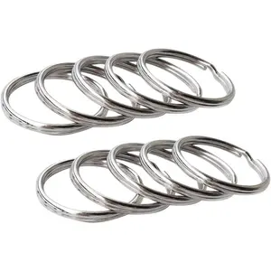 Key Ring/Key Chain, Split Round Metal Silver Keyring for Home/Car/Outdoor/Arts/Lanyards/CraftsKeys Organization (100 Pack 1.25 inches)
