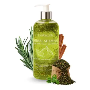 HERBALISTA Viral Bergamot Herbal Shampoo 500ml (16.9 fl oz) – With 7 Extracts: Rosemary, Ginger, Anise, Green Tea, Horsetail & Cinnamon – Add Herbal Bag to Activate Natural Benefits