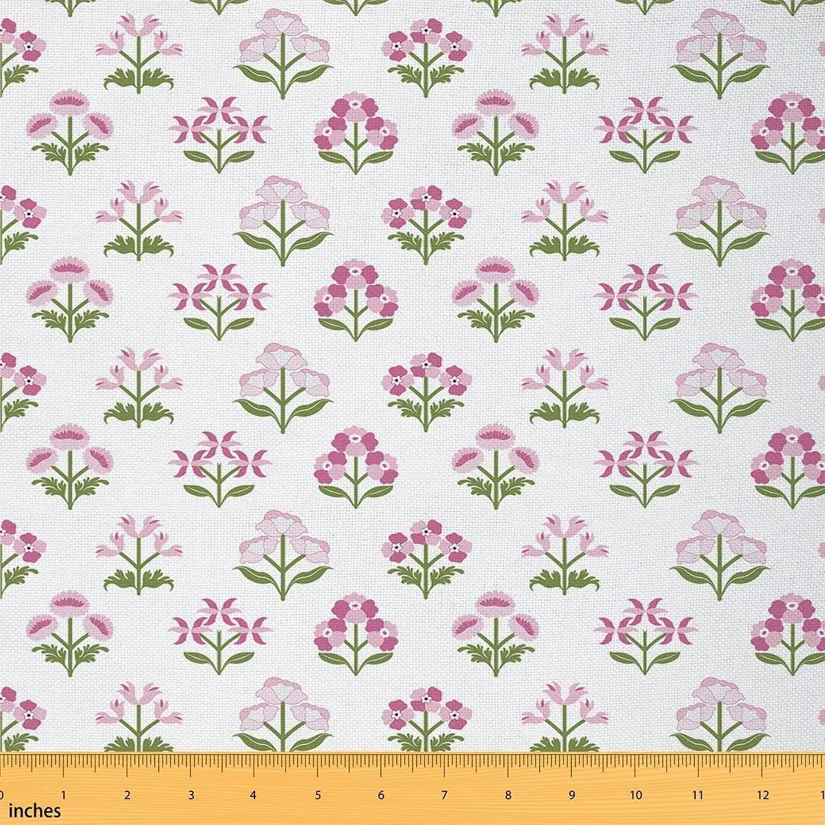 Cartoon Pink Flowers Fabric Cute Wild Flowers Rustic Style Fabrics Sewing Supplies Watercolor Plants Floral Graffiti Fabric DIY Soft Flannel Polyester No Stretch
