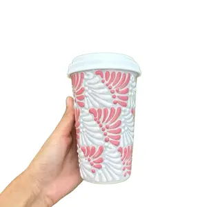 Termo tumbler Talavera Cartoon Character 450ml/ 15 oz includes lid Drinkware Mug Cup Washable Reusable Coffee Original Talavera birthday gift for her coquette kitchen home decor handmade fall cute