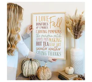 Sincere Surroundings 24" I Love Fall Collage Thin Frame Sincere Surroundings 24" I Love Fall Collage Thin Frame
