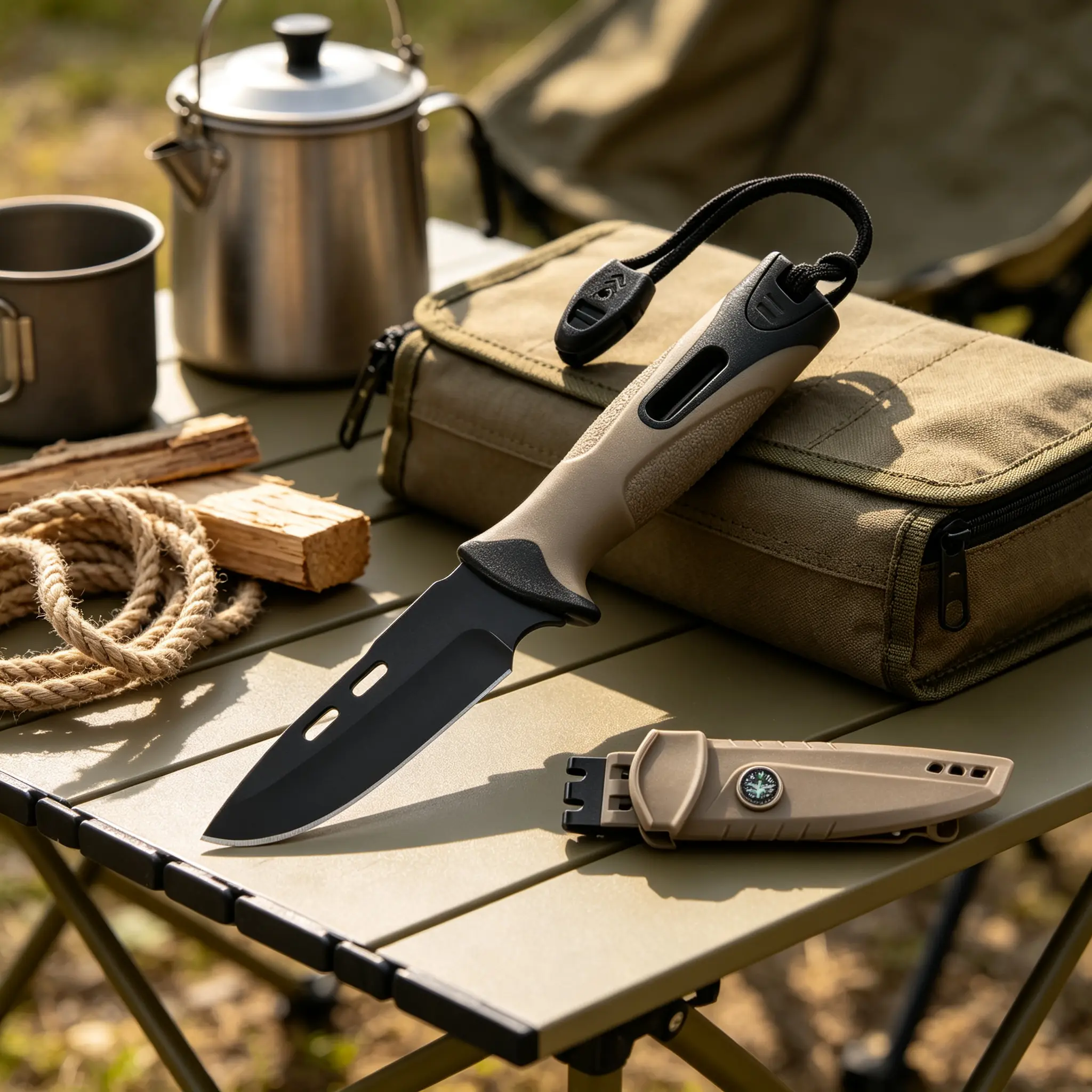 Stainless Steel Tactical Fixed-Blade Knife - 9.8cm Straight Blade, ABS Plastic Accent, Anti-Slip Secure Hold, Compact Pocket Clip, Safety Lock, Outdoor Tasks Tool for Adult Bushcrafting & Jungle Adventure, Camping Gift, Tactical Knives