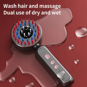 Red and blue light microcurrent massage comb - New USB rechargeable hair growth device with medication application - Anti-hair loss hair care comb for scalp treatment - Vibration to relax head muscles and relieve fatigue - Household hair growth and hair
