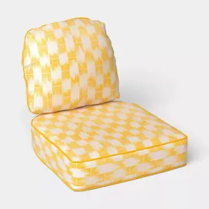 Ikat Woven Barrel-Back Deep Seat Cushion Set Yellow/Ivory - Threshold