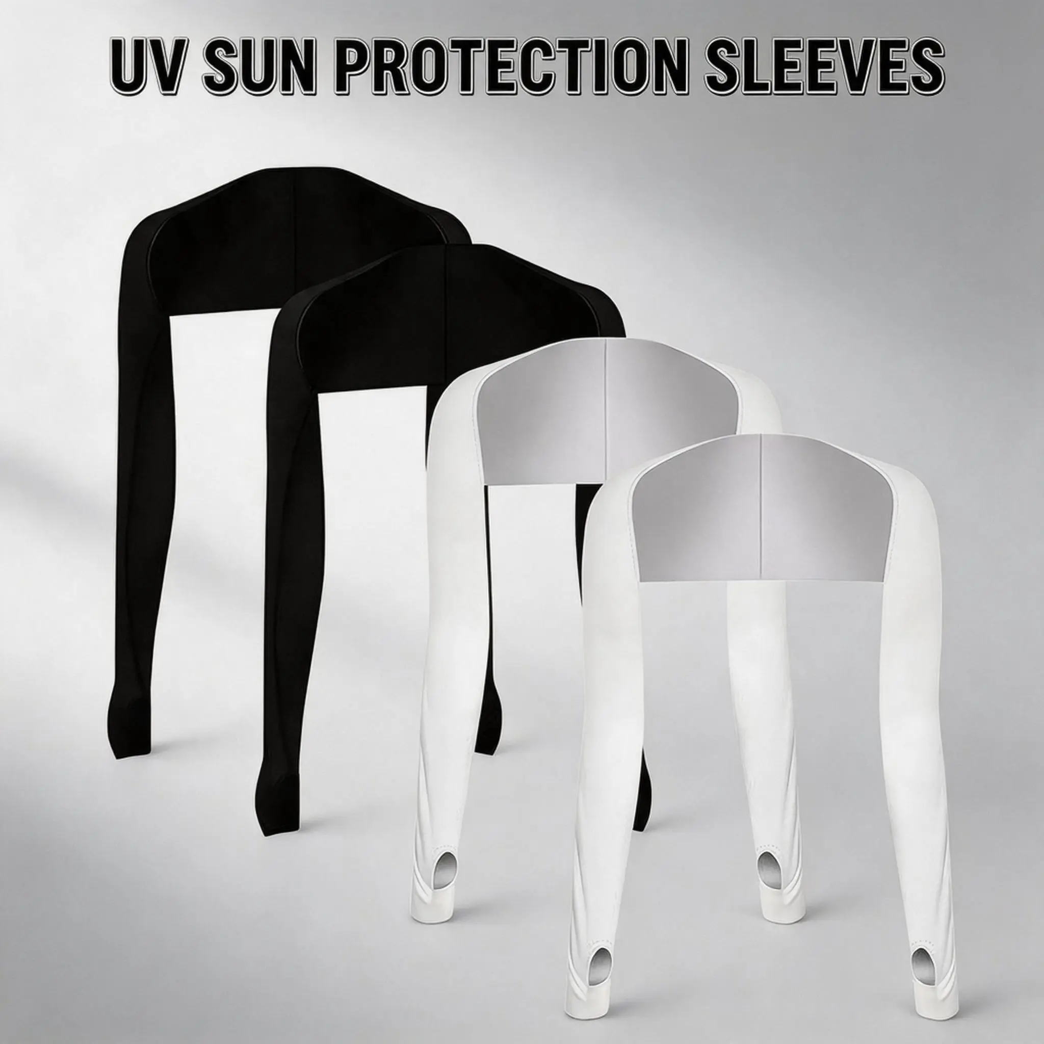 Women's Shawl Arm Sleeves 4 Pack, Ice Polyester & Spandex Cooling Sun Shrug with Finger Holes, UV Protection for Full Arm & Back Coverage for Golf, Full Coverage
