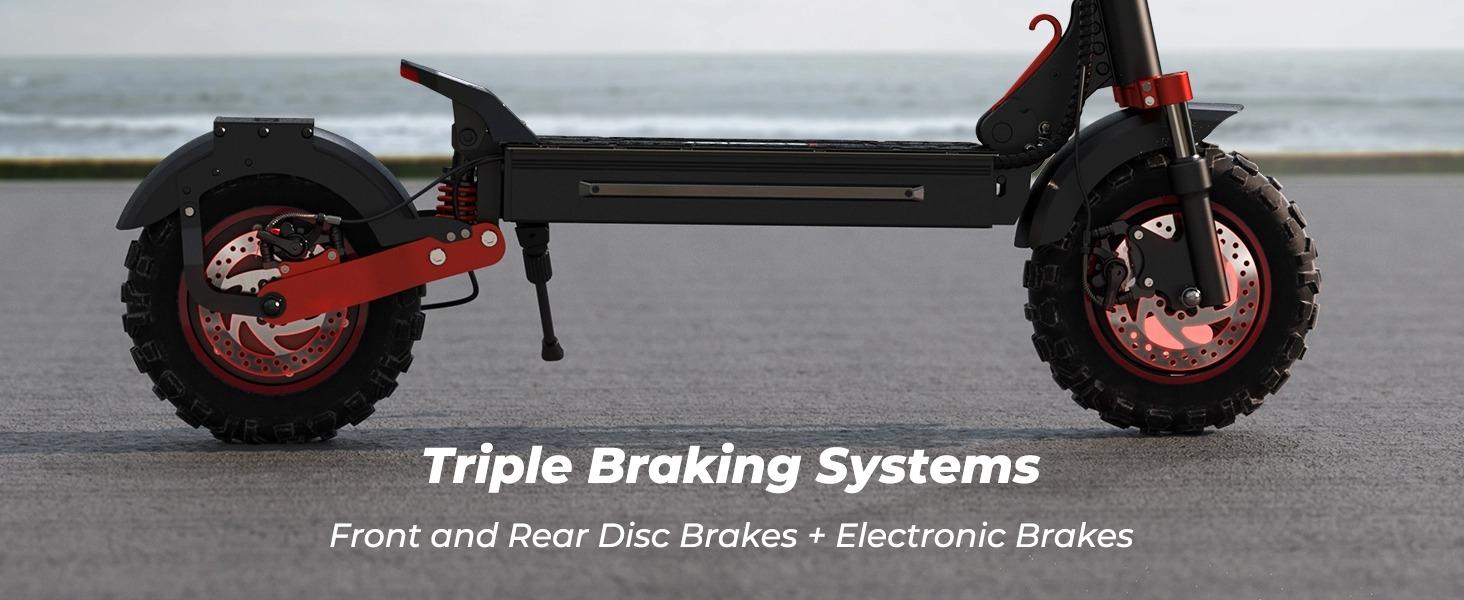 Vortex X Pro Off-Road Electric Scooter for Adults 2000W/1000W Dual Motor 38/28MPH Top Speed 50 Miles Long Range 10" Off-Road Pneumatic Tires Turn Signals Dual Braking APP Control Foldable E-Scooter, 48V15Ah Handlebar