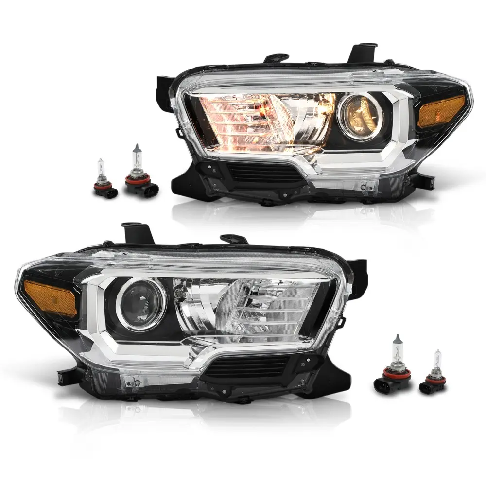 G-PLUS Headlights for 2016-2017 Toyota Tacoma w/ Fog Lights w/o LED DRL Halogen Headlights G-PLUS Headlights for 2016-2017 Toyota Tacoma w/ Fog Lights w/o LED DRL Halogen Headlights