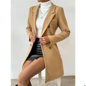 Woolen Collar Lapel - Women PETITE tiktok s Double Breasted Coat