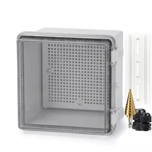 Electrical Enclosure Box IP67 Outdoor Junction Box Plastic ABS and of Project Box(Transparent Cover,5.9"x5.9"x3.4")