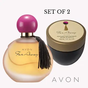 AVON Far Away Eau de Parfum 1.7 fl oz & Skin Softener 5 oz Set of 2 Floral Oriental Fragrance for Daily Use AVON Far Away Eau de Parfum 1.7 fl oz & Skin Softener 5 oz Set of 2 Floral Oriental Fragrance for Daily Use