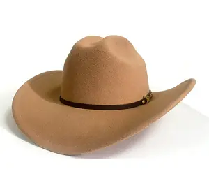 1 Unisex Cowboy Hat - Wide-brimmed, lightweight felt hat, suitable for Western-themed parties, music festivals, cosplay, and outdoor activities. Also suitable as a masquerade costume. Classic cowboy style.
