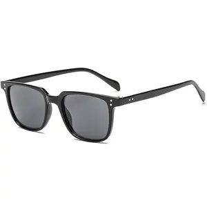 Retro Square Sunglasses, Classic Black, Unisex Fit, UV375 Protection, AC Lenses, PC Frame, Fashion Shades for Daily Wear & Party Use, Sunglasses For Women, Men's Sunglasses summervibes,summerwins