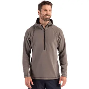 Clique Powder Recycled Fleece Mens Half Zip Hooded Pullover