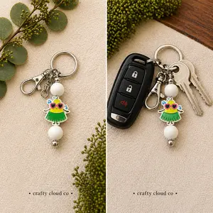 Avocado Summer Vibes Keychain