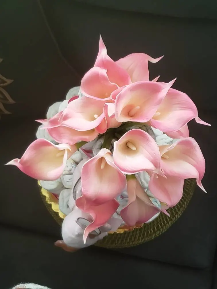 Flower Baby Girl Diaper Cake, Home Decor Piece for Nursery Gifting