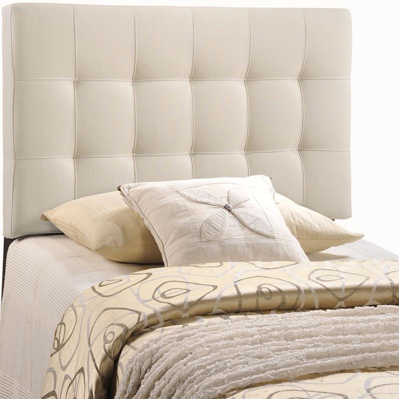 Modway Lily Twin Upholstered Fabric Headboard in Ivory