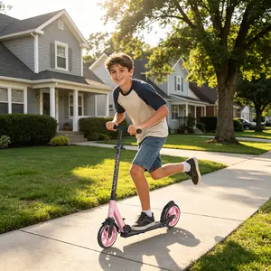 Commugo T1 Kick Scooter for Kids 5-12, Teens, Foldable Lightweight Adult Scooter with 8 Inch Wheels, Hell a Grip, Max Load 240 LBS, Gift for Childs Adjustable Height Handlebars tiktokshopspringglowup