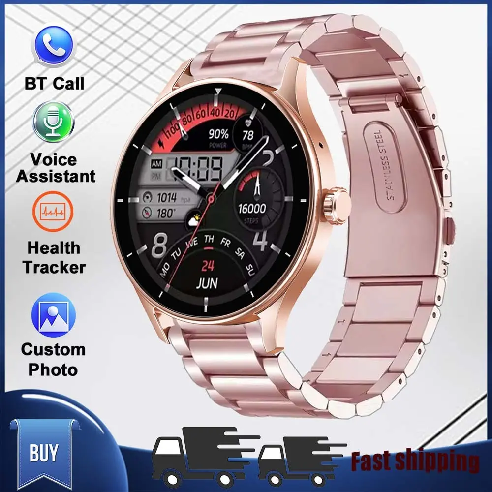 New Fashion Smart Watch Screen 1.53 Inch Custom Gift Unisex BT Phone Calling Electronic Wearable Watch Health Tracker Sports Mode Android iOS Sports Tracking Smartwatch