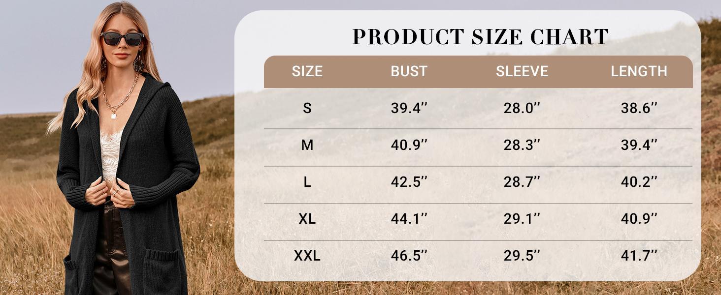 Imily Bela Womens Long Cardigans Cable Knitted Open Front Oversized Hooded Outerwear Sweater Coat